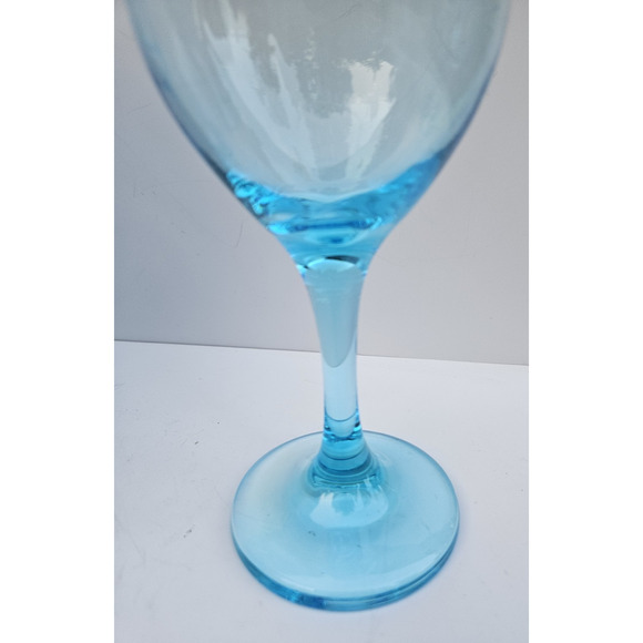 Cristar Ripja Sky Blue 13oz Stemmed 8" Wine Goblet -Set Of 4 - Picture 8 of 8